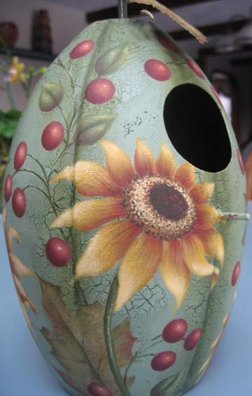 sunflower birdhouse large